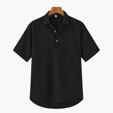 Thiago | Chemise Polo d'Été pour Hommes en Lin avec Poche Poitrine