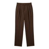 Pantalon large taille haute pour femme coupe ample bureau et décontracté