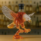 Bouteille de whisky en forme d'aigle avec tête blanche