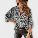 Vanessa - Blouse Moderne Avec Imprimé Léopard