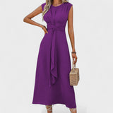 Emilia - Robe maxi élégante sans manches et col rond