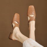 Dessa | Mules en Cuir Véritable