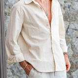 Kai | Chemise en Lin à Manches Longues Légère pour Hommes d'Été