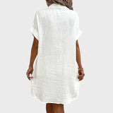 Robe Fluide à Manches Courtes