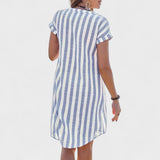 Martina - Robe chemise à rayures élégante