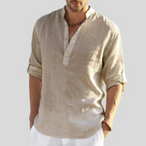 Atlleb | Chemise en Lin Légère avec Col V Détendu