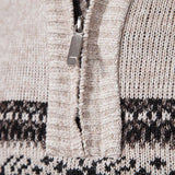 Pull Homme avec Demi-Zip – Pull Décontracté en Mélange de Coton