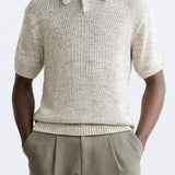 Polo en tricot décontracté au look vintage