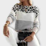 Joana - Pull décontracté avec motif léopard