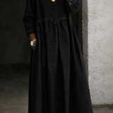 Clara | Robe en Denim avec Col Peter Pan