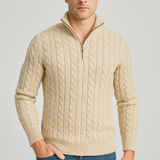 Laurent de Vries | Pull Luxe pour Hommes à Col Montant et Fermeture Éclair