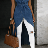 Jessica | Tunique en denim à col en V