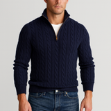 Laurent de Vries | Pull Luxe pour Hommes à Col Montant et Fermeture Éclair