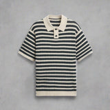 Polo tricoté à rayures classiques