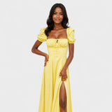 Helena - Robe d'Été avec Décolleté Carré
