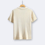 Chemise tricotée élégante à manches courtes