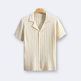 Chemise tricotée élégante à manches courtes