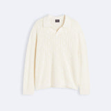 Pull élégant au crochet et à tricoter avec col polo