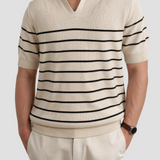 Polo pour hommes à rayures avec manches courtes – Intemporel &amp; Polyvalent