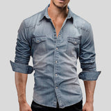 Cedric | Chemise en Denim pour Hommes au Look Vintage