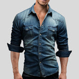 Cedric | Chemise en Denim pour Hommes au Look Vintage