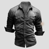 Cedric | Chemise en Denim pour Hommes au Look Vintage