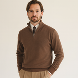 Gabriel Laurent | Pull Luxe pour Hommes avec Demi-Zip et Col Haut