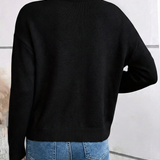 Celina | Pull Chic en Tricot avec Col en Dentelle Élégante