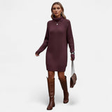 Ancienne Monde | Robe Femme Élégante en Maille Classique