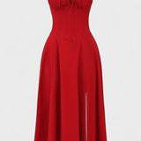 Carolina - Robe Florale avec Corsage Ajusté
