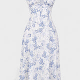 Carolina - Robe Florale avec Corsage Ajusté