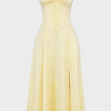 Carolina - Robe Florale avec Corsage Ajusté