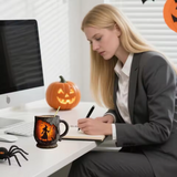 Mug Artisanal 3D d'Halloween – avec Design de Sorcière et Chat