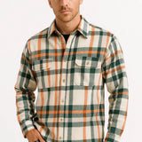 Chemise à carreaux pour hommes en flanelle chaude décontractée