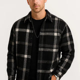 Chemise à carreaux pour hommes en flanelle chaude décontractée