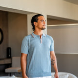 Theo | Polo d'été en tricot avec col contrasté