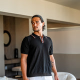 Theo | Polo d'été en tricot avec col contrasté