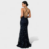 Sol - Robe longue avec paillettes