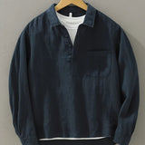 Chemise Casual Homme à Manches Longues Coupe Confort