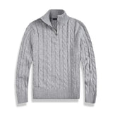 Laurent de Vries | Pull Luxe pour Hommes à Col Montant et Fermeture Éclair