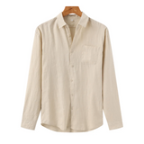 Chemise en Lin pour Homme à Manches Longues Légère
