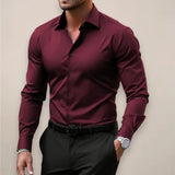 Chemise Slim Fit Homme Stretch Élégante Professionnelle