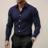 Chemise Slim Fit Homme Stretch Élégante Professionnelle