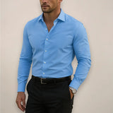 Chemise Slim Fit Homme Stretch Élégante Professionnelle