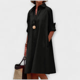 Olga - Robe Chemise Moderne avec Col et Manches 3/4