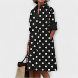 Olga - Robe Chemise Moderne avec Col et Manches 3/4