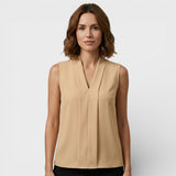 Joana - Blouse sans manches avec décolleté en V