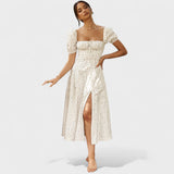 Helena - Robe d'Été avec Décolleté Carré