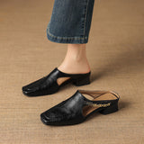 Vyla | Mules en Cuir Véritable