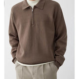 Sweatshirt™ avec col polo | Confortable & Élégant | Coupe Décontractée